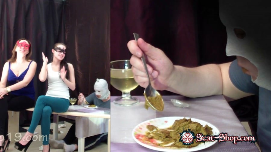 Smelly Milana - 2 mistresses cooked a delicious shit breakfast for a slave [Group Scat / 1.19 GB] FullHD 1080p (Toilet Slavery, Femdom)