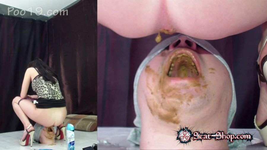 MilanaSmelly - Rapid swallowing of female shit without chewing [Femdom / 1.81 GB] HD 720p (Humiliation, Face Sitting)