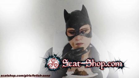 Fetish-zone - Catwoman smears and swallows [Extreme Scat / 1.56 GB] FullHD 1080p (Scatology, Solo)