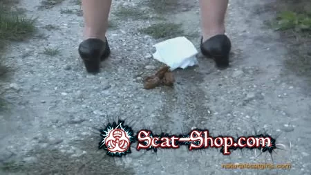 OutdoorScat - The woman sat down and took a shit on the street [Shitting / 149 MB] HD 720p (Solo, Pooping)