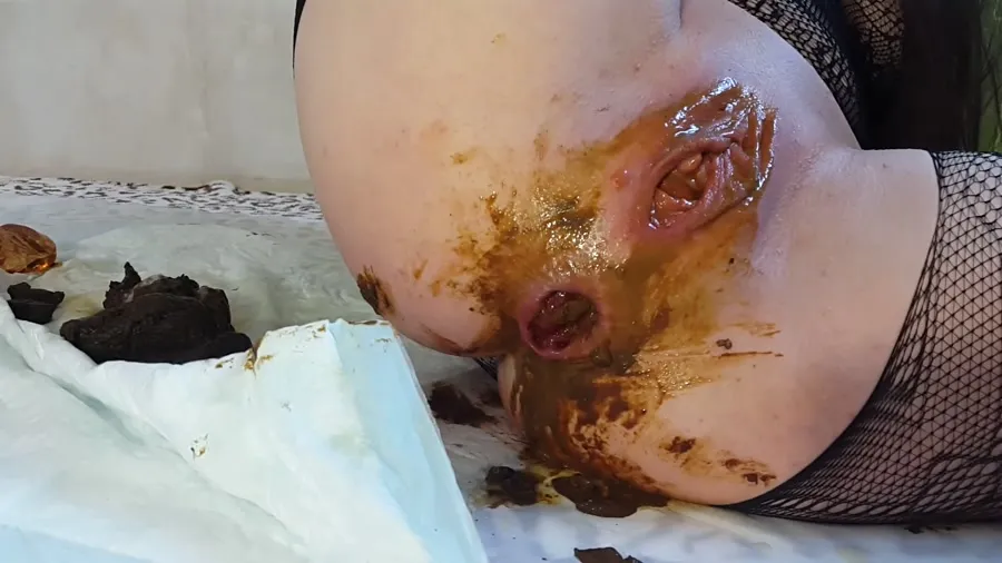 Anna Coprofield - Shit Save Mission Day First Bodystocking FullHD 1080p (Shitting, Defecation)