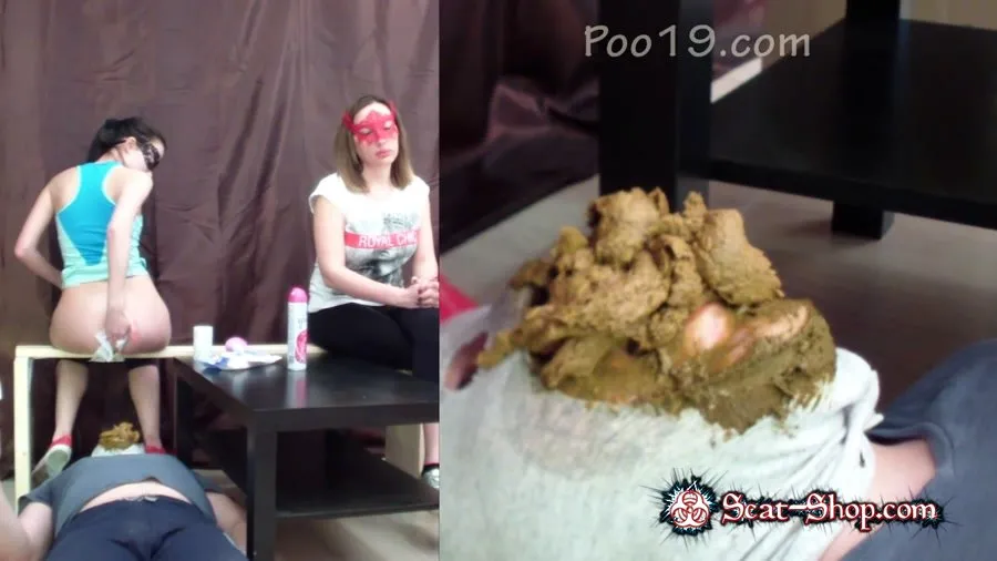 Smelly Milana - 2 sweet asses treated me with morning shit FullHD 1080p (Humiliation, Toilet Slavery)