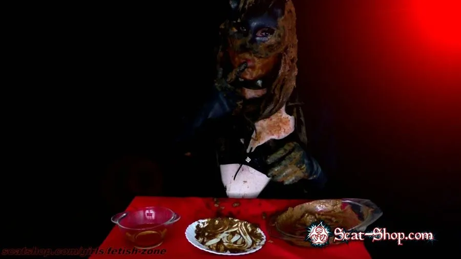 CatShit - Mega smearing and swallowing shit FullHD 1080p (New scat, Latex)