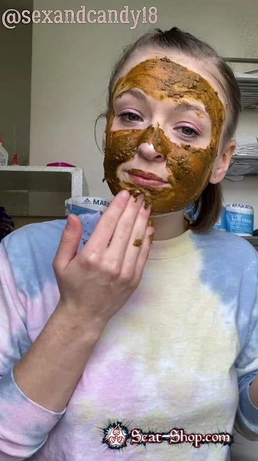 sexandcandy18 - Teen’s first diaper fill + face mask! UltraHD 2K (Amateur, Young)