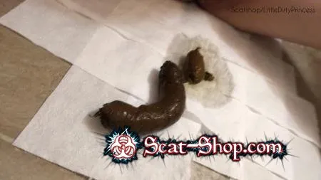 Porn LittleDirtyPrincess - Long smooth thick morning poop & bonus horny poop FullHD 1080p (Big pile, Solo) scat-shop.com
