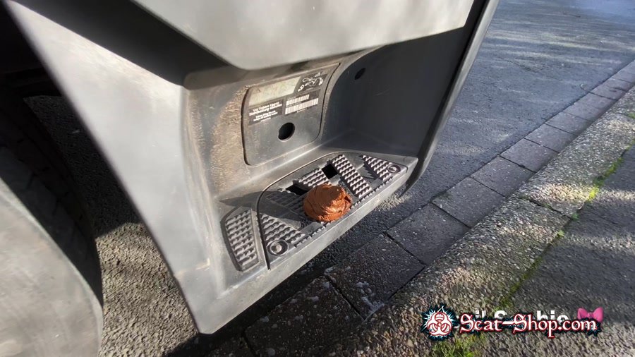 Devil Sophie - OMG - how does the shit get onto the truck running board [Outdoor Scat / 338 MB] UltraHD 4K (Poop, Extreme)