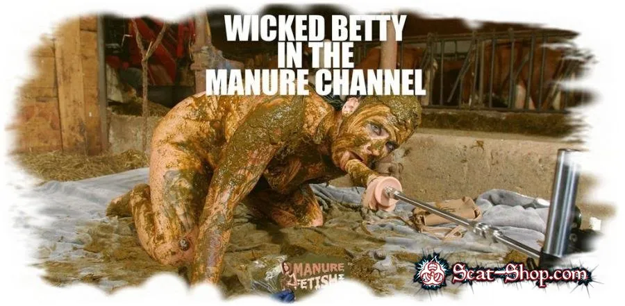 Betty - Wicked Betty in the manure channel HD 720p (Shit Cowshed, Dildo)