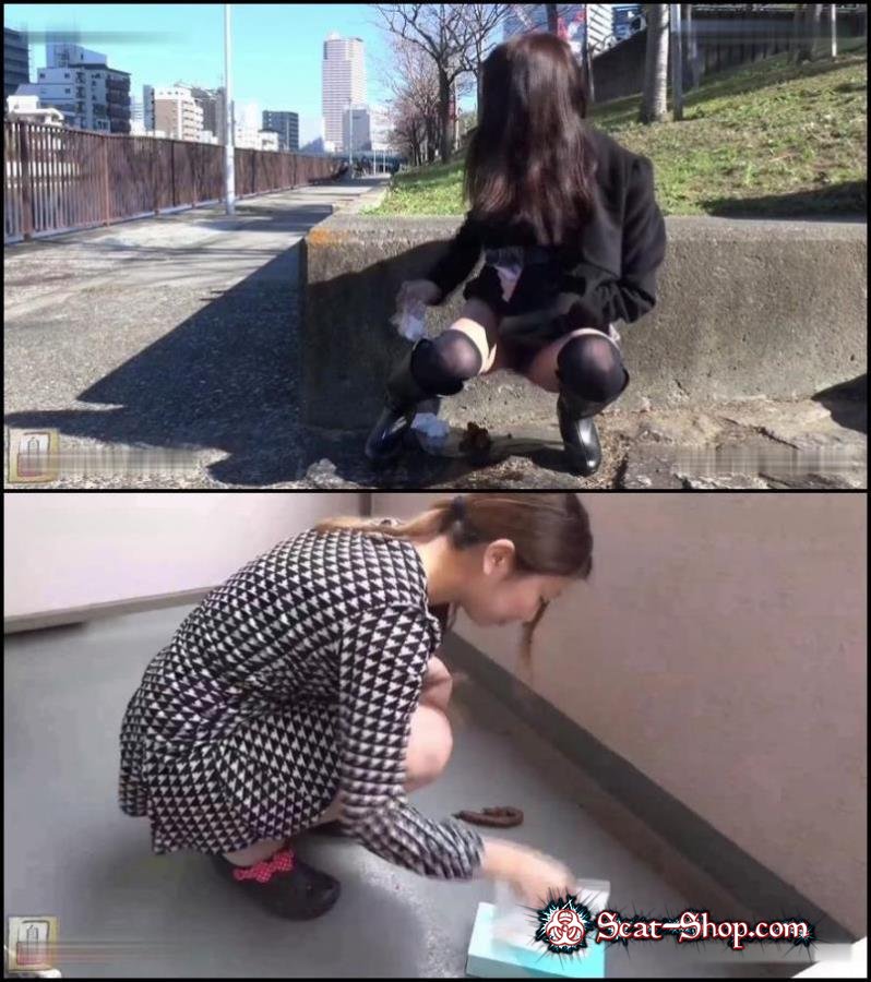 Self filmed girls poop in public places.   (Jav Scat, Defecation) FullHD 1080p