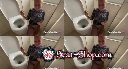 Devil Sophie (SteffiBlond) - Come and shit on my nylon tights - violent diarrhea [MDH / 222.95 MB] UltraHD (Scat, Piss, Toilet)