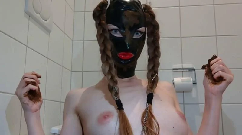 Kink Goddess - Shitting Rubber Mask [Fetish / 411 MB] FullHD 1080p (Latex, Shit, Solo)