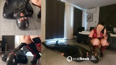 Mistress Luciana - Na los friss meine Scheiße restlos auf [Scatbook.com / 70.2 MB] HD 720p (Germany, Scat)
