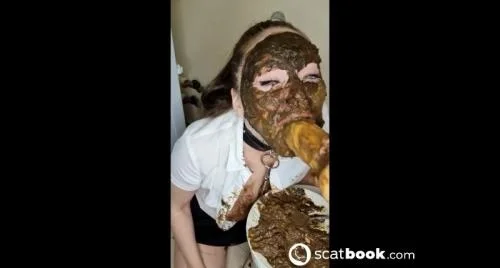 Scatlina - Toilet slave play with 6 loads of shit [Scatbook / 530.13 MB] FullHD 1080p