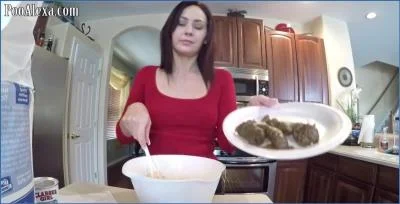 Jessica Valentino Baking Banana Muffins with Dirty Shitting and Smearing