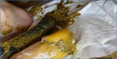 Veronika in Dirty Fisting and Shitting with Puke and Pussy Drenched in Shit