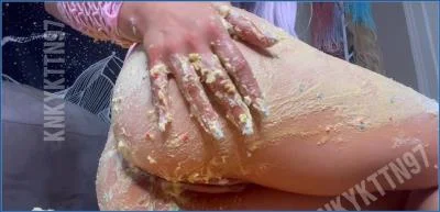 KnkyKttn97 Drops Booty Cake, A Nasty Scat Clip Full of Anal