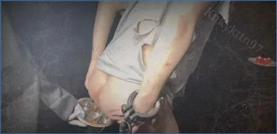 KnkyKttn97 Packed with Big Toys in Caged and Hungry Scat Release