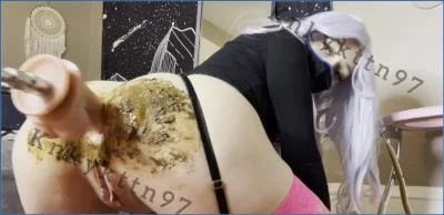 KnkyKttn97 Dominates with Big Toys and Shit Smearing - Anal