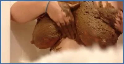Allura Defecates and Smears Her Shit on Her Plump Breasts