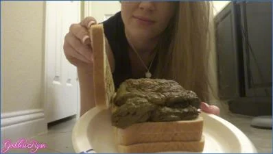Goddess Ryan's Black Dress Scat Sandwich: A Messy Copro Princess Feast