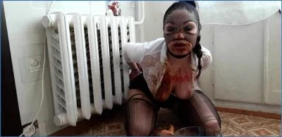 Dirty Betty Dominates with Kaviar in Extreme Femdom Poop Play - Scat