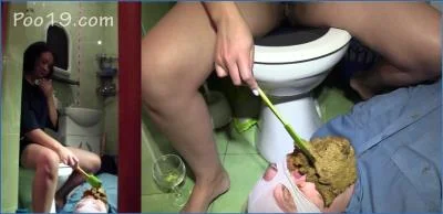 Milana Smelly Pukes and Smears Shit - Russian Erotic Toilet Slavery