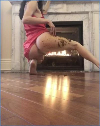 TheHealthyWhores Enjoy Hardcore Solo Pooping by the Fireplace