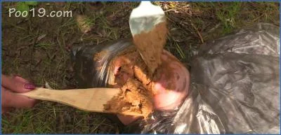 Milana Smelly Eats Shit in Forest- Watch Hardcore Humiliation and Peeing